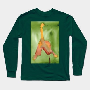 The Harmony of Body and Mind, Gate Pose in Yoga Long Sleeve T-Shirt